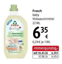 dm Frosch baby Vollwaschmittel Angebot