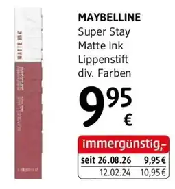 dm MAYBELLINE Super Stay Matte Ink Lippenstift Angebot