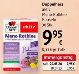 dm Doppelherz aktiv Meno Rotklee Kapseln Angebot