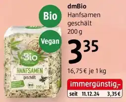 dm dmBio Hanfsamen geschält Angebot