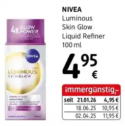 dm NIVEA Luminous Skin Glow Liquid Refiner Angebot