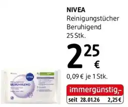 dm NIVEA Reinigungstücher Beruhigend Angebot