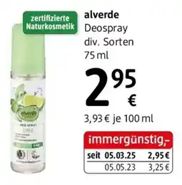 dm alverde Deospray Angebot