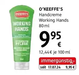 dm O'KEEFFE'S Handcreme Working Hands Angebot