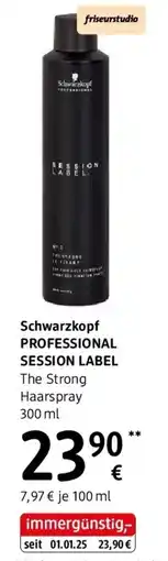 dm Schwarzkop Schwarzkopf PROFESSIONAL SESSION LABEL The Strong Haarspray Angebot