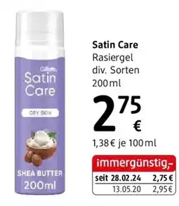 dm Satin Care Rasiergel Angebot