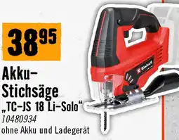 Hornbach Einhell Akku Stichsäge TC-JS 18 Li-Solo Angebot