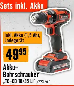 Hornbach Einhell Akku Bohrschrauber TC-CD 18/35 Li Angebot