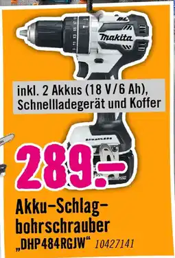 Hornbach Makita Akku-Schlagbohrschrauber „DHP484RGJW" Angebot