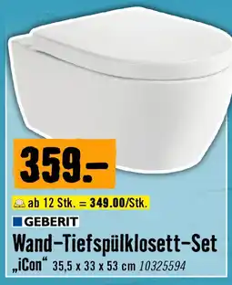 Hornbach Geberit Wand-Tiefspülklosett-Set Angebot