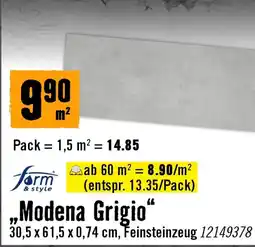 Hornbach form „Modena Grigio“ Angebot