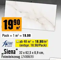 Hornbach form „Siena" Angebot