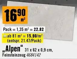 Hornbach Stein-Optik „Alpen" Angebot