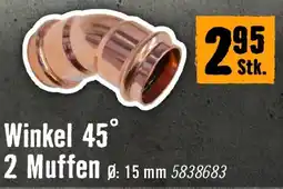 Hornbach Winkel 45° 2 Muffen Angebot