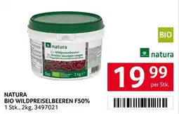 Transgourmet Natura Bio Wildpreiselbeeren f50% Angebot