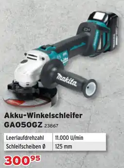 Salzburger Lagerhaus Akku-Winkelschleifer Makita GA050GZ Angebot