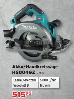 Salzburger Lagerhaus Akku-Handkreissäge HS004GZ Angebot