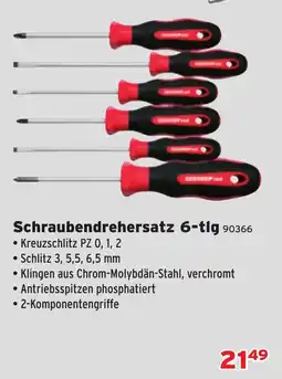 Salzburger Lagerhaus Schraubendrehersatz 6-tlg GEDORE red Angebot