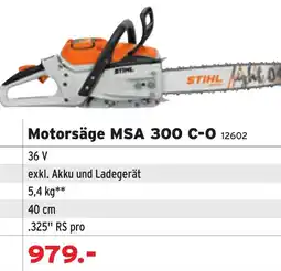 Salzburger Lagerhaus Stihl Motorsäge MSA 300 C-0 Angebot