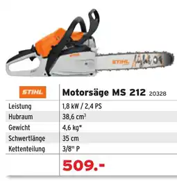 Salzburger Lagerhaus Stihl Motorsäge MS 212 Angebot