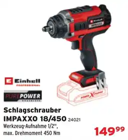 Salzburger Lagerhaus Einhell Schlagschrauber IMPAXXO 18/450 Angebot