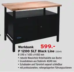 Salzburger Lagerhaus Werkbank P 1200 SLT Black Line Angebot