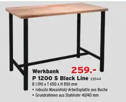 Salzburger Lagerhaus Werkbank P 1200 S Black Line Angebot