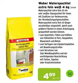 Salzburger Lagerhaus Weber Malerspachtel extra fein weiß Angebot