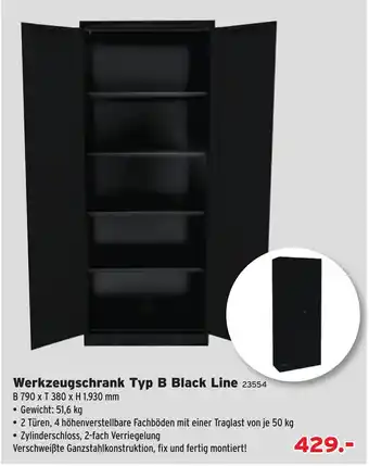 Werkzeugschrank Typ B Black Line