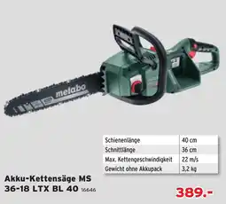 Salzburger Lagerhaus Akku-Kettensäge MS 36-18 LTX BL 40 Angebot