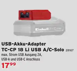 Salzburger Lagerhaus USB-Akku-Adapter TC-CP 18 Li USB A/C-Solo Angebot