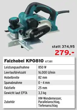 Salzburger Lagerhaus Falzhobel KP0810 Makita Angebot