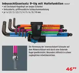 Salzburger Lagerhaus Inbusschlüsselsatz 9-tlg mit Haltefunktion Angebot