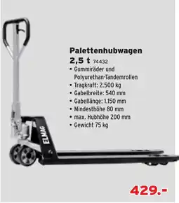 Salzburger Lagerhaus Palettenhubwagen 2,5 t Angebot