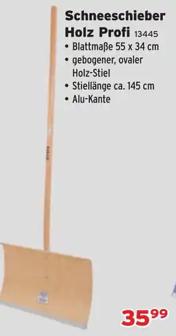 Salzburger Lagerhaus Schneeschieber Holz Profi Angebot