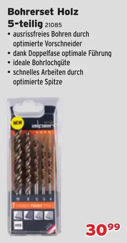 Salzburger Lagerhaus Bohrerset Holz 5-teilig Angebot