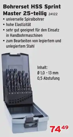 Salzburger Lagerhaus Bohrerset HSS Sprint Master 25-teilig Angebot