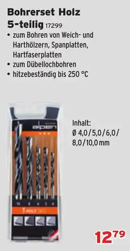 Salzburger Lagerhaus Bohrerset Holz 5-teilig Angebot