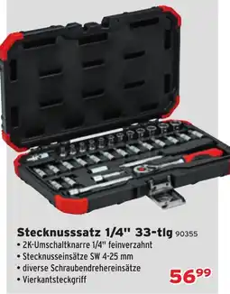 Salzburger Lagerhaus Stecknussssatz 1/4" 33-tlg Angebot