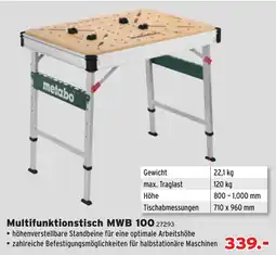 Salzburger Lagerhaus Multifunktionstisch MWB 100 Angebot