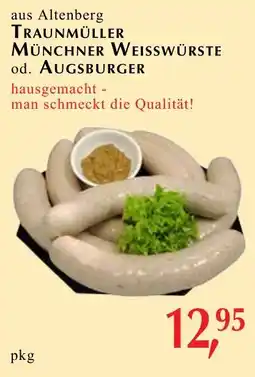 Winkler Markt Traunmüller Münchner Weisswürste od. Augsburger Angebot