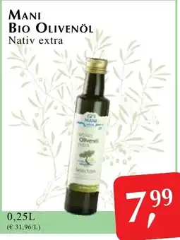 Winkler Markt Mani Bio Olivenöl Nativ extra Angebot
