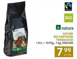 Transgourmet Natura Bio Fairtrade Trinkkakao Angebot