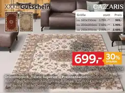 XXXLutz CAZZARIS Orientteppich Täbriz Superior Angebot