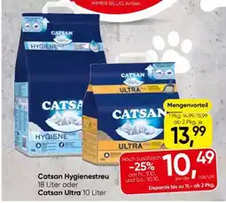 Eurospar Catsan Hygienestreu 18 Liter oder Catsan Ultra 10 Liter Angebot