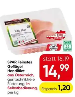 Eurospar SPAR Feinstes Geflügel Hendlfilet Angebot