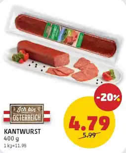 PENNY Ich bin Österreich Kantwurst Angebot