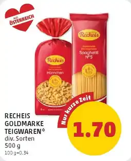PENNY Recheis Goldmarke Teigwaren Angebot