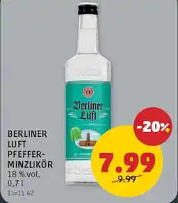 PENNY Berliner Luft Pfeffer-Minzlikör Angebot