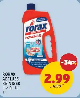 PENNY Rorax Abfluss-Reiniger Angebot